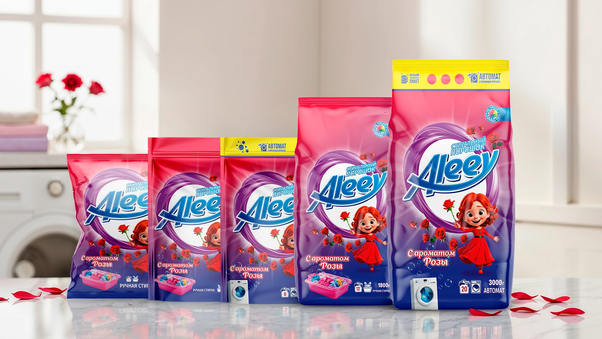 Aleey — брендинг стирального порошка