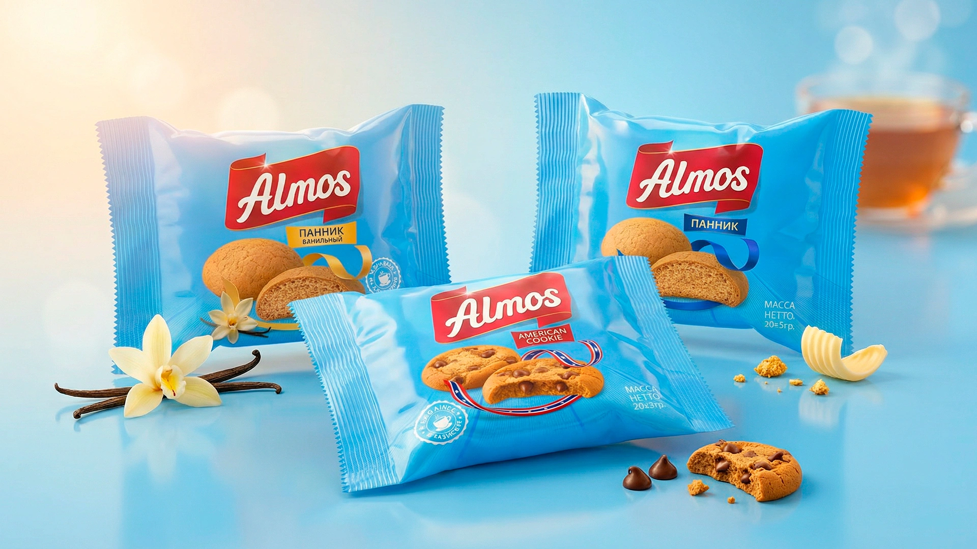 ALMOS — брендинг и дизайн упаковки кондитерских изделий в Таджикистане