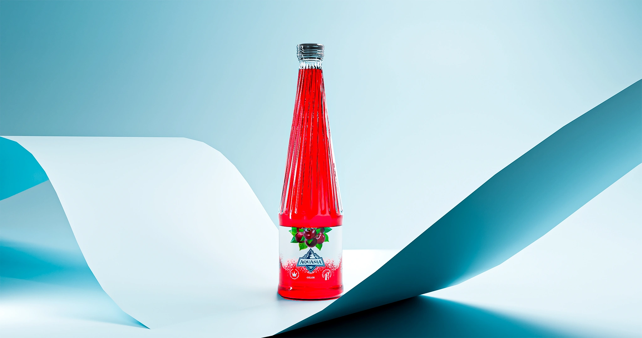 AquaAsia — salqin ichimliklar brendi uchun yangi etiketka dizayni