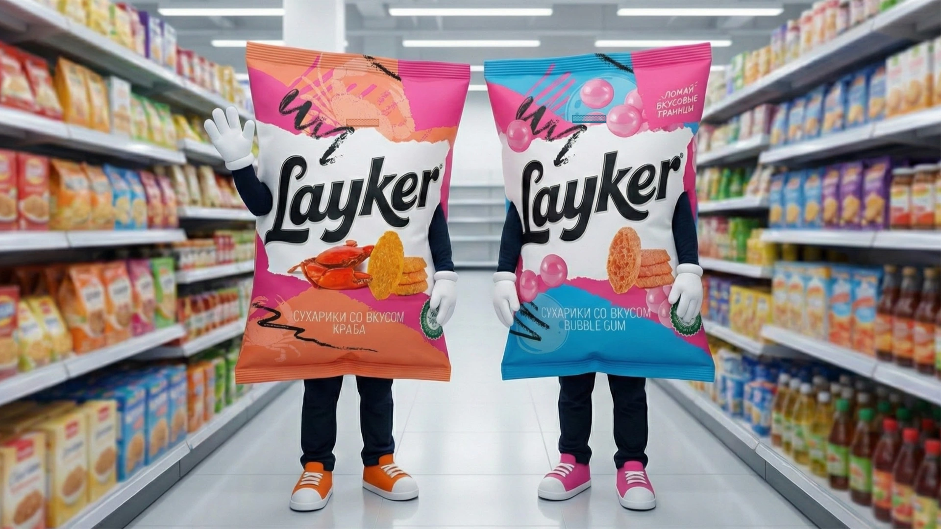 Layker — нейминг и дизайн упаковки для снека в Узбекистане