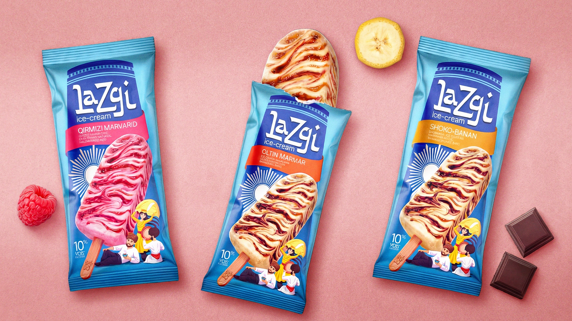 Lazgi – Ice Cream Packaging Design Inspired by Khorezm Culture