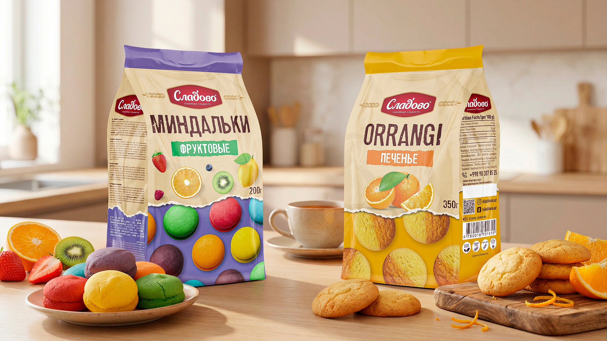 SLADOVO — 乌兹别克斯坦饼干品牌包装设计案例