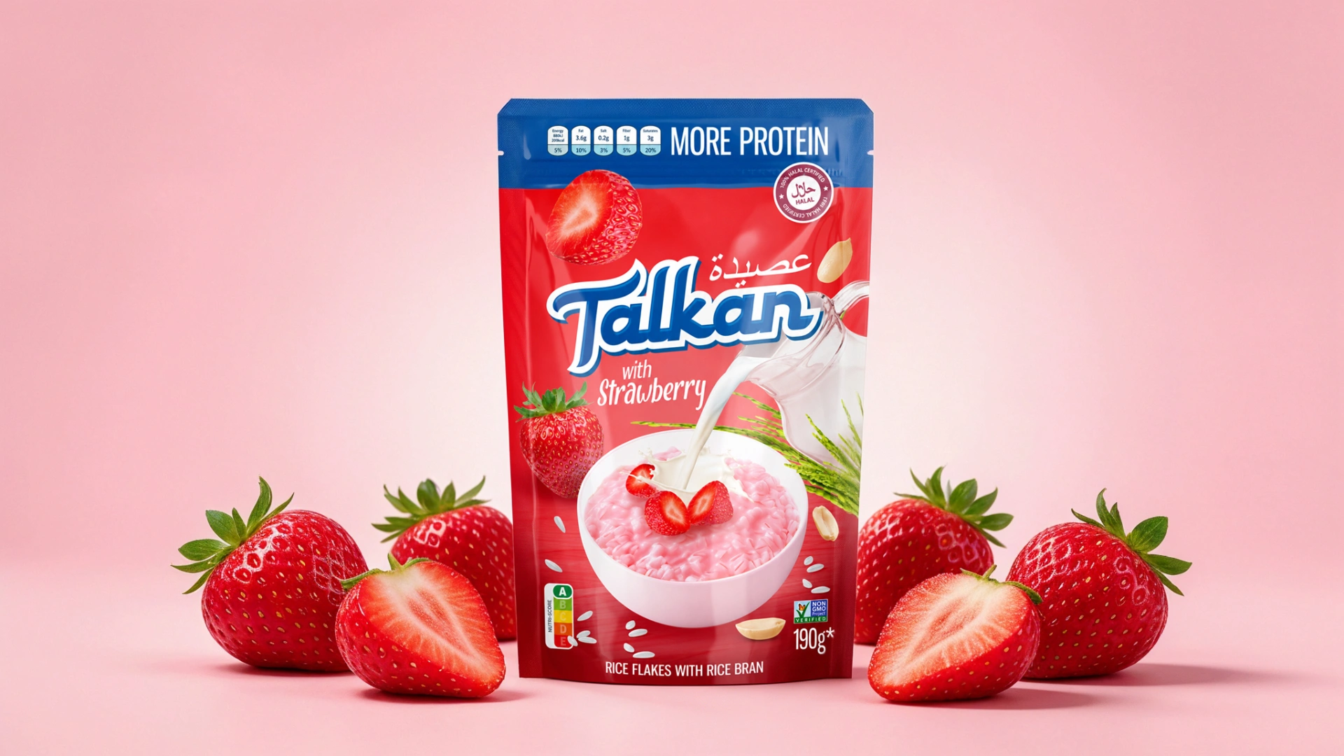 "Talkan" — Rice Flakes Packaging Design for Healthy Eating Enthusiasts