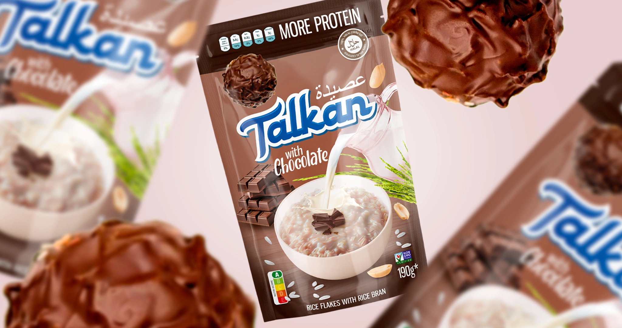 «Talkan» — дизайн упаковки рисовых хлопьев для сторонников правильного питания (ПП)