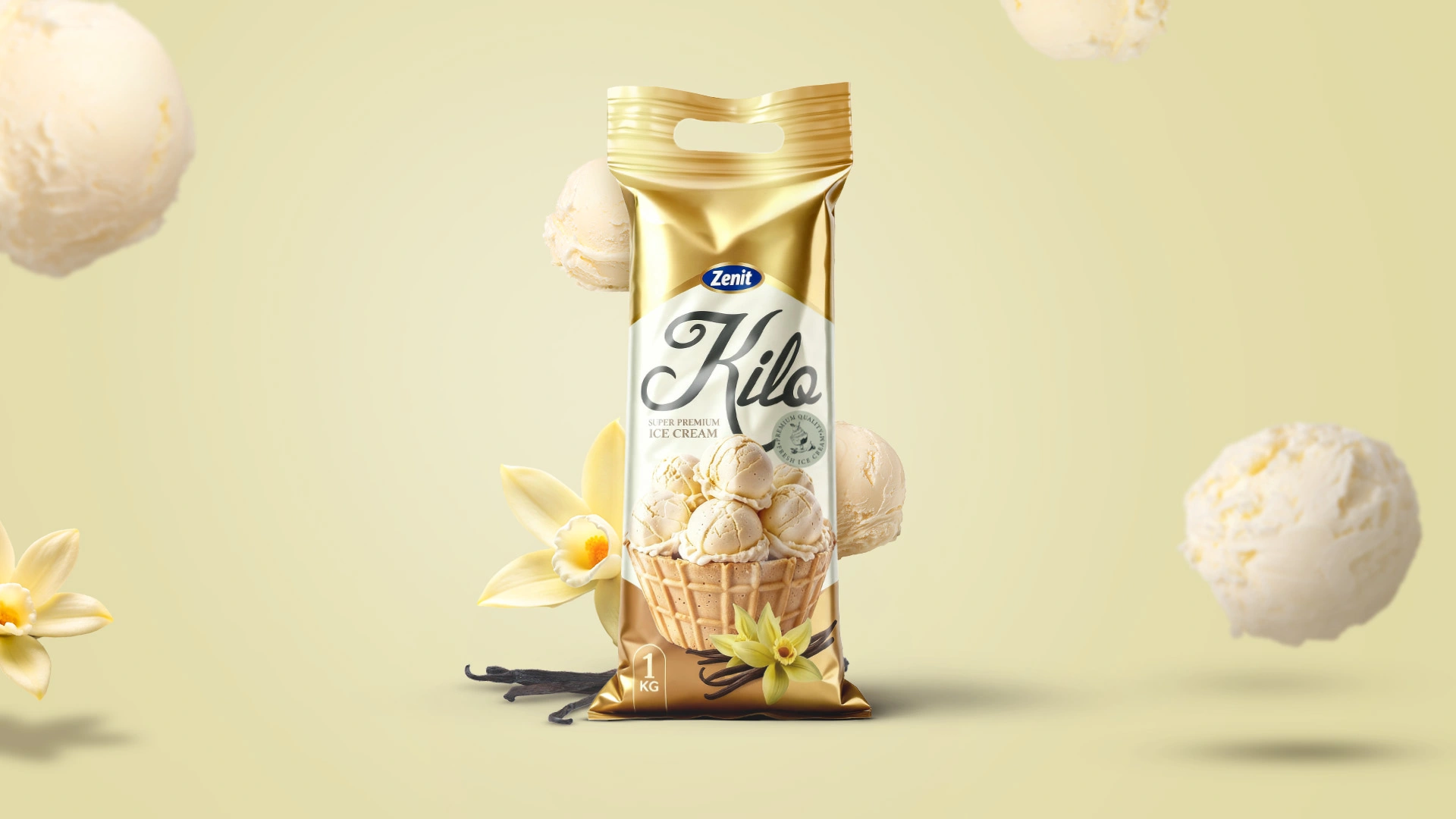 Zenit Kilo — дизайн упаковки и нейминг для семейного мороженого